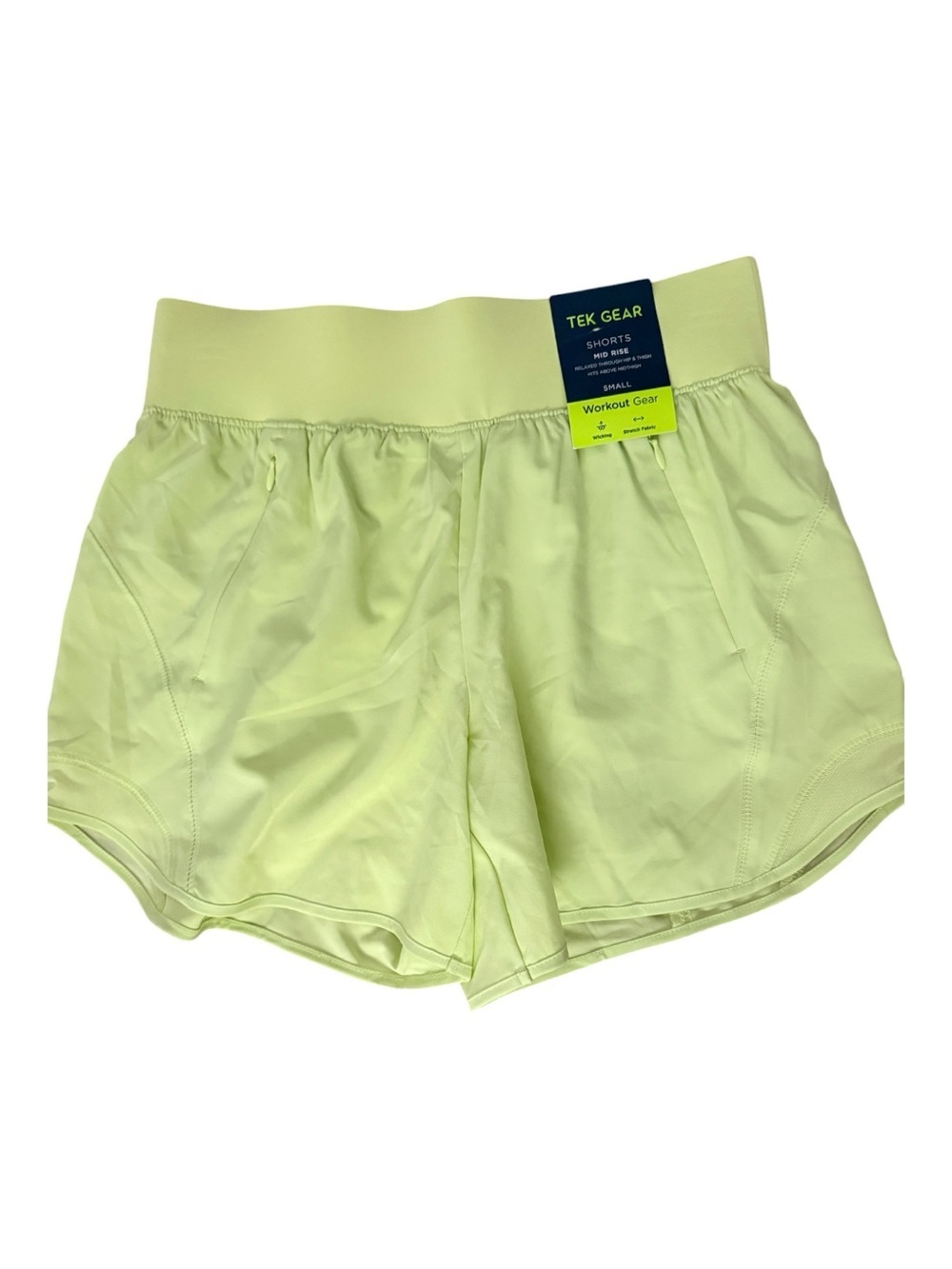 tek gear Women’s mid rise Athletic Shorts athleisure running beach activewear S